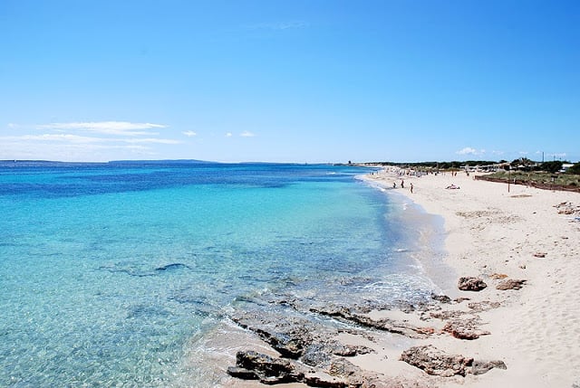 Praia Ses Salines em Ibiza