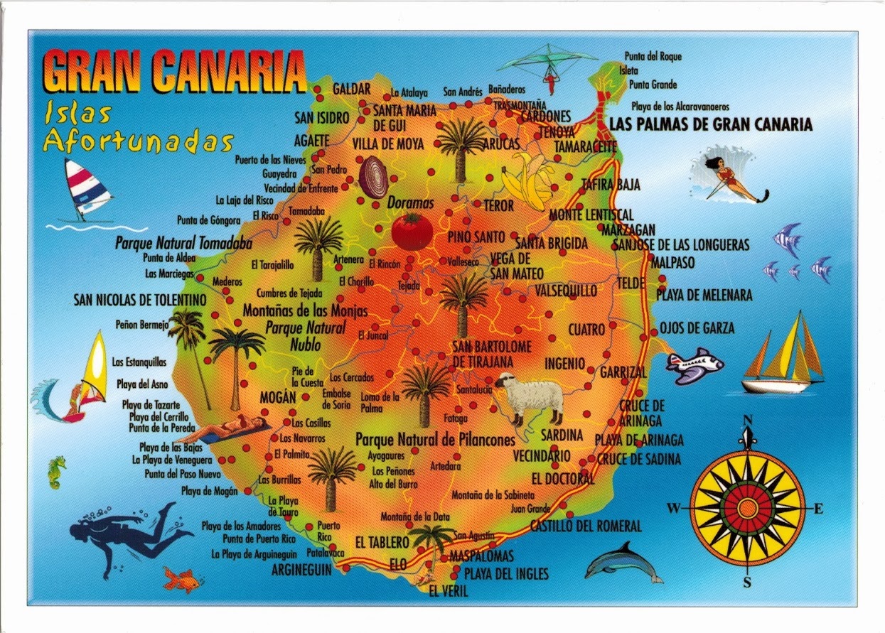 Mapa de Gran Canária