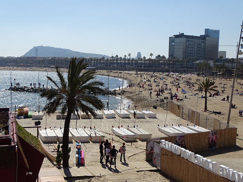 Estrutura da Praia de Somorrostro em Barcelona