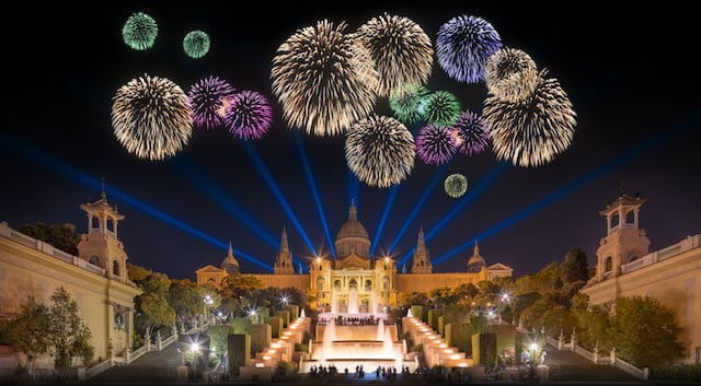 Fogo de artifício em Montjuic