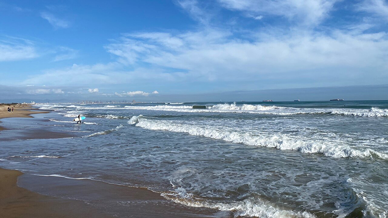 Praia La Devesa em Valência