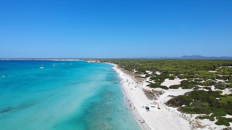 Praia Es Trenc em Maiorca