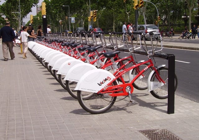 Bicicletas disponíveis em Barcelona