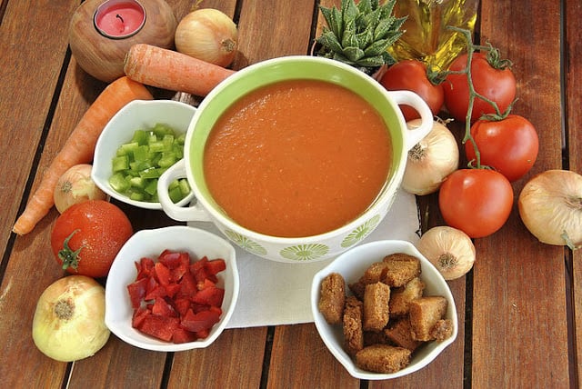 Sopa fria: Gazpacho