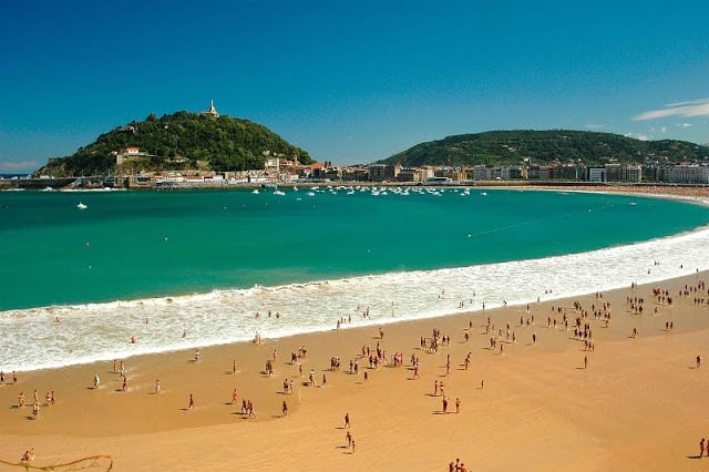 Playa de La Concha em San Sebastián