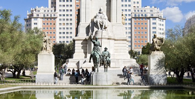 Vista da Plaza de España em Madri