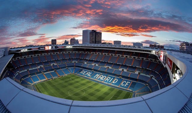 Estádio do Real Madrid na Espanha