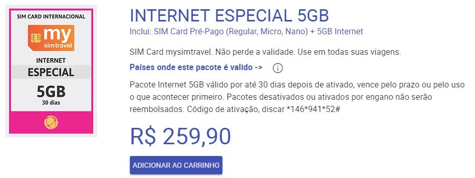 Como comprar o chip e qual é o melhor plano para Europa de internet