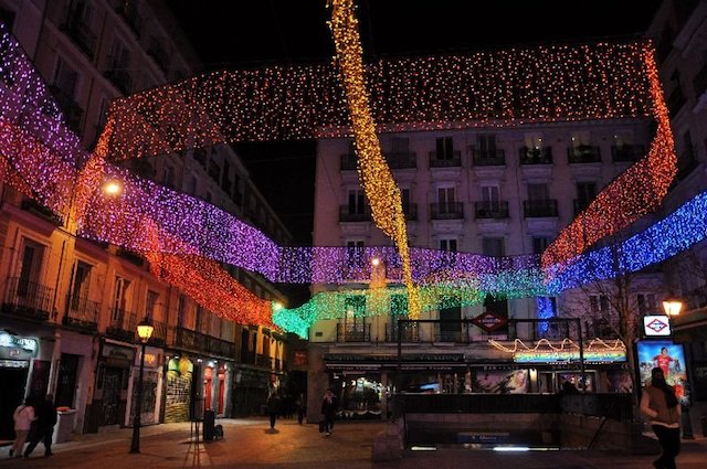 Iluminação das Ruas em Madri