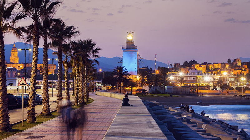 Pôr do sol em Málaga