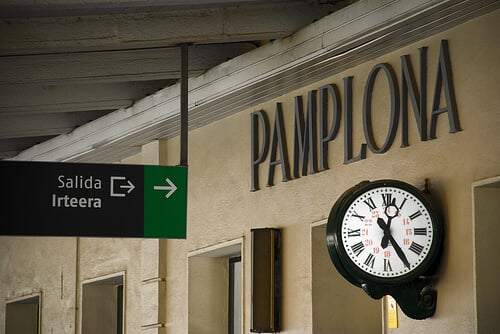 Estação de trem em Pamplona