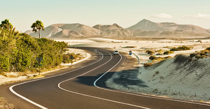 Estrada em Fuerteventura