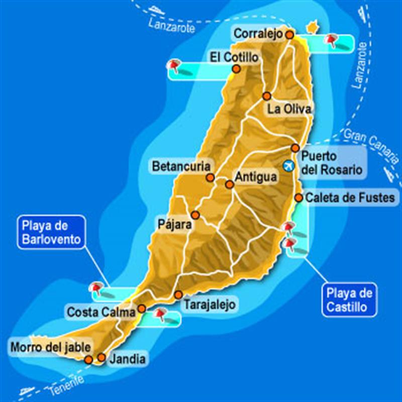 Mapa de Fuerteventura