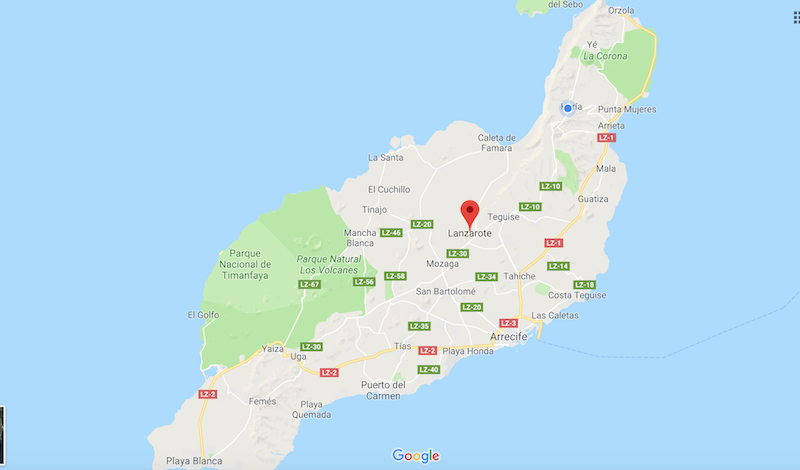 Mapa de Lanzarote