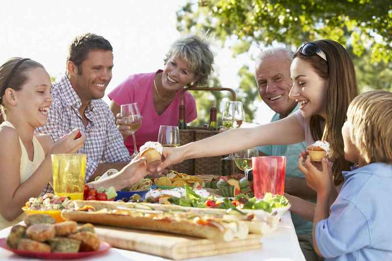 Refeição em família na Espanha